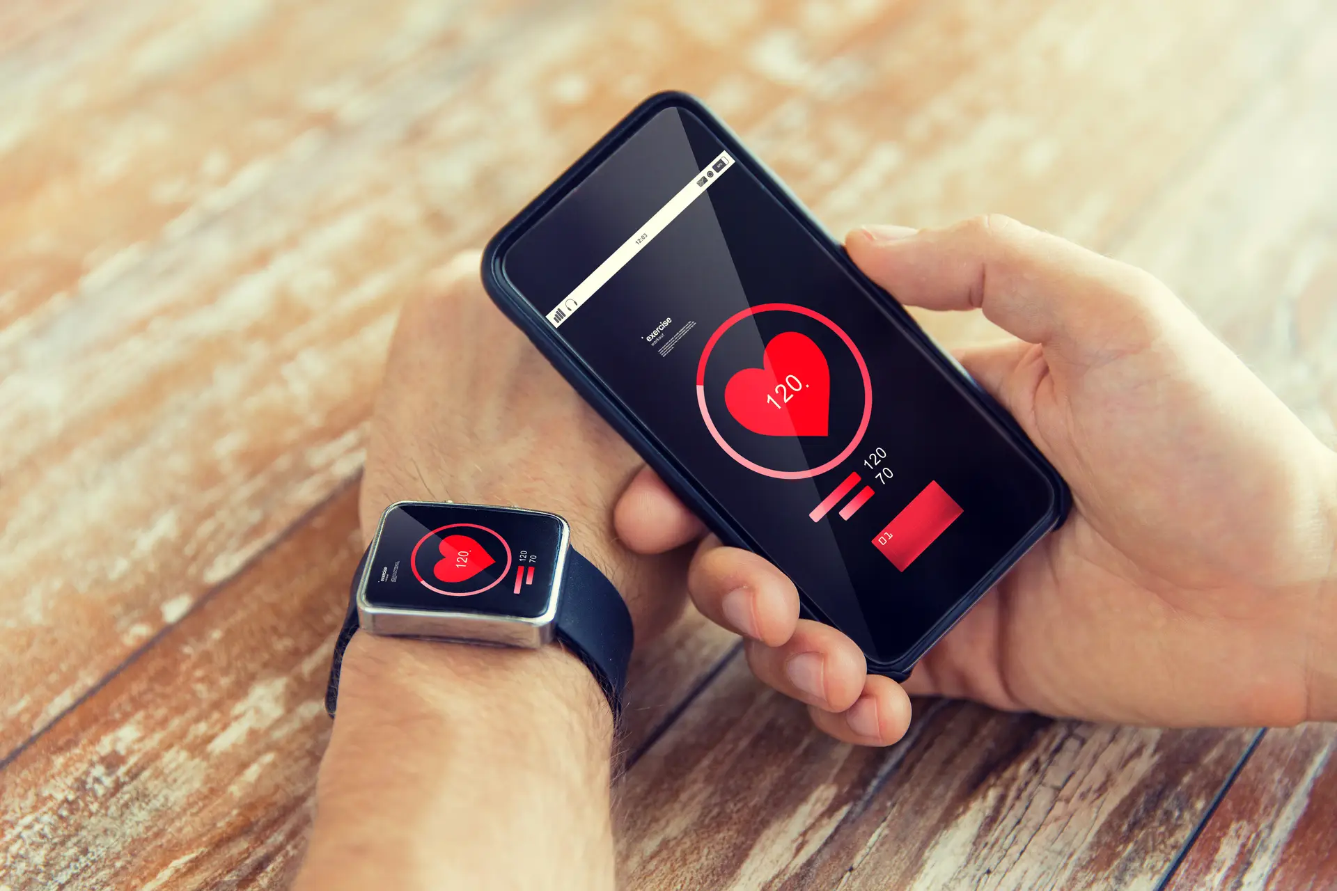 Smartwatch mit Gesundheitsdaten