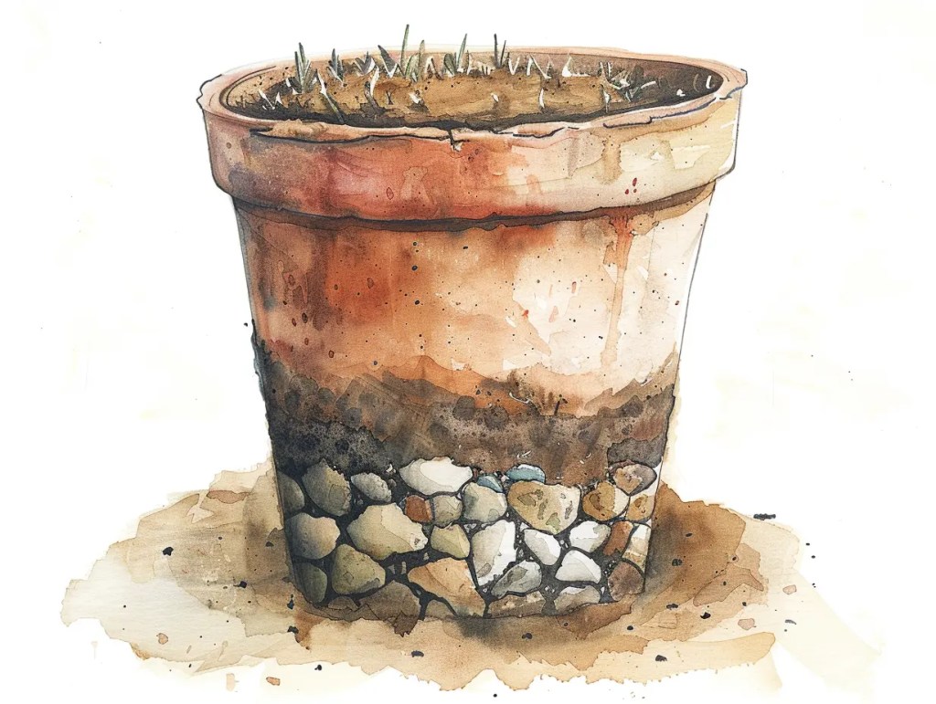 Feengarten: Drainage, Erde, Substrat