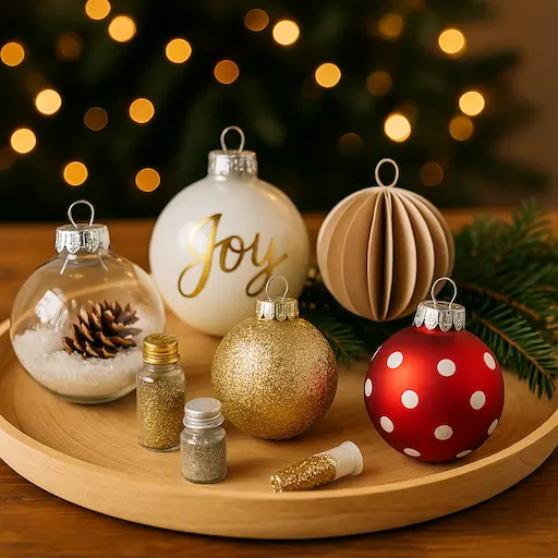 Weihnachtskugeln DIY kreative Ideen für individuellen Baumschmuck
