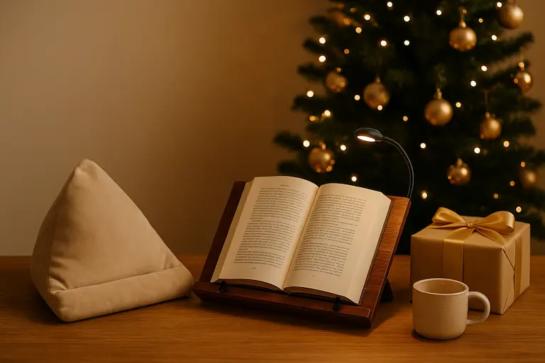 Buchhalterungen und Leselampen Die besten Helfer für gemütliche Winterleseplätze