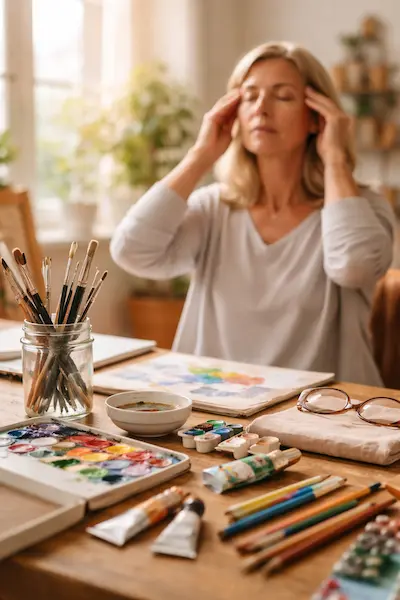 Bunte Berglandschaften im Leporello-Format kreativ malen