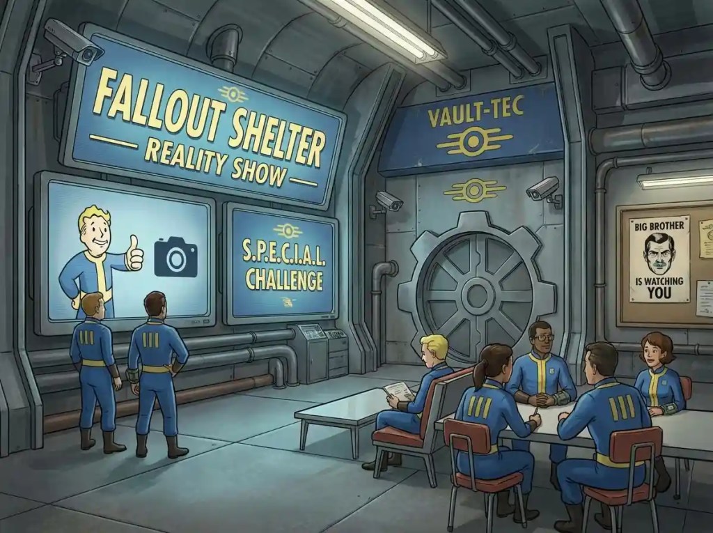 In der Fallout-Lore sind Vaults bewusst als soziale Experimente konzipiert, bei denen Bewohner oft extremen Bedingungen ausgesetzt werden.