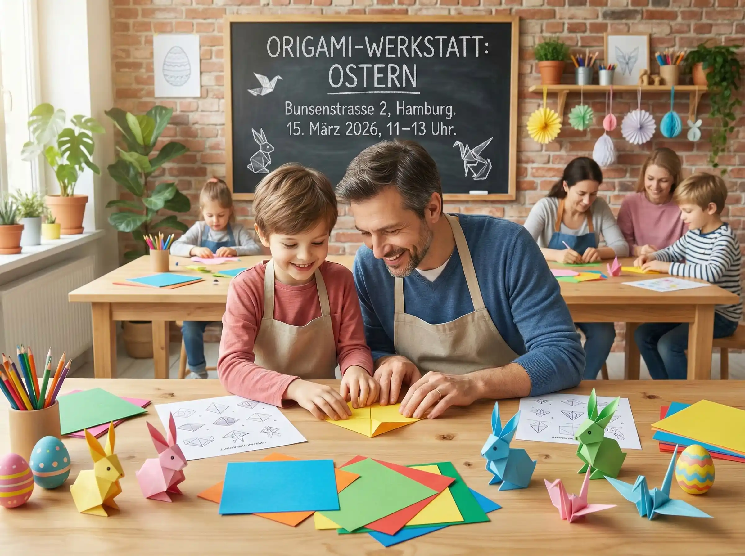 Origami für die ganze Familie Eltern-Kind-Papierwerkstatt zu Ostern in der Kreativwerkstatt