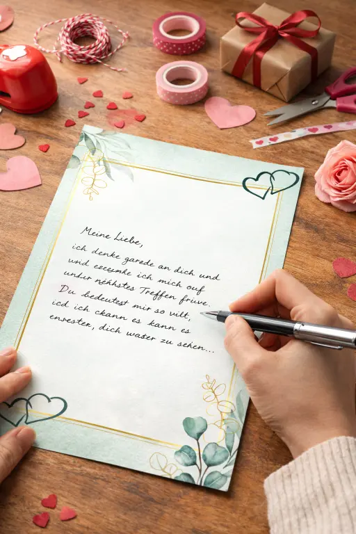 Romantische Briefumschläge & Briefbogen zum Valentinstag