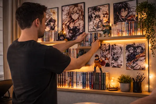Kreative Ideen und praktische Anleitung für eine Manga Display Wand