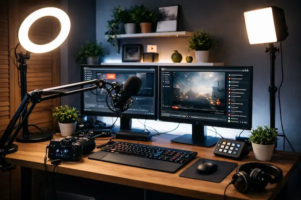 YouTube Livestream Setup für Creator: Studio, Kamera, Audio & Software-Tipps