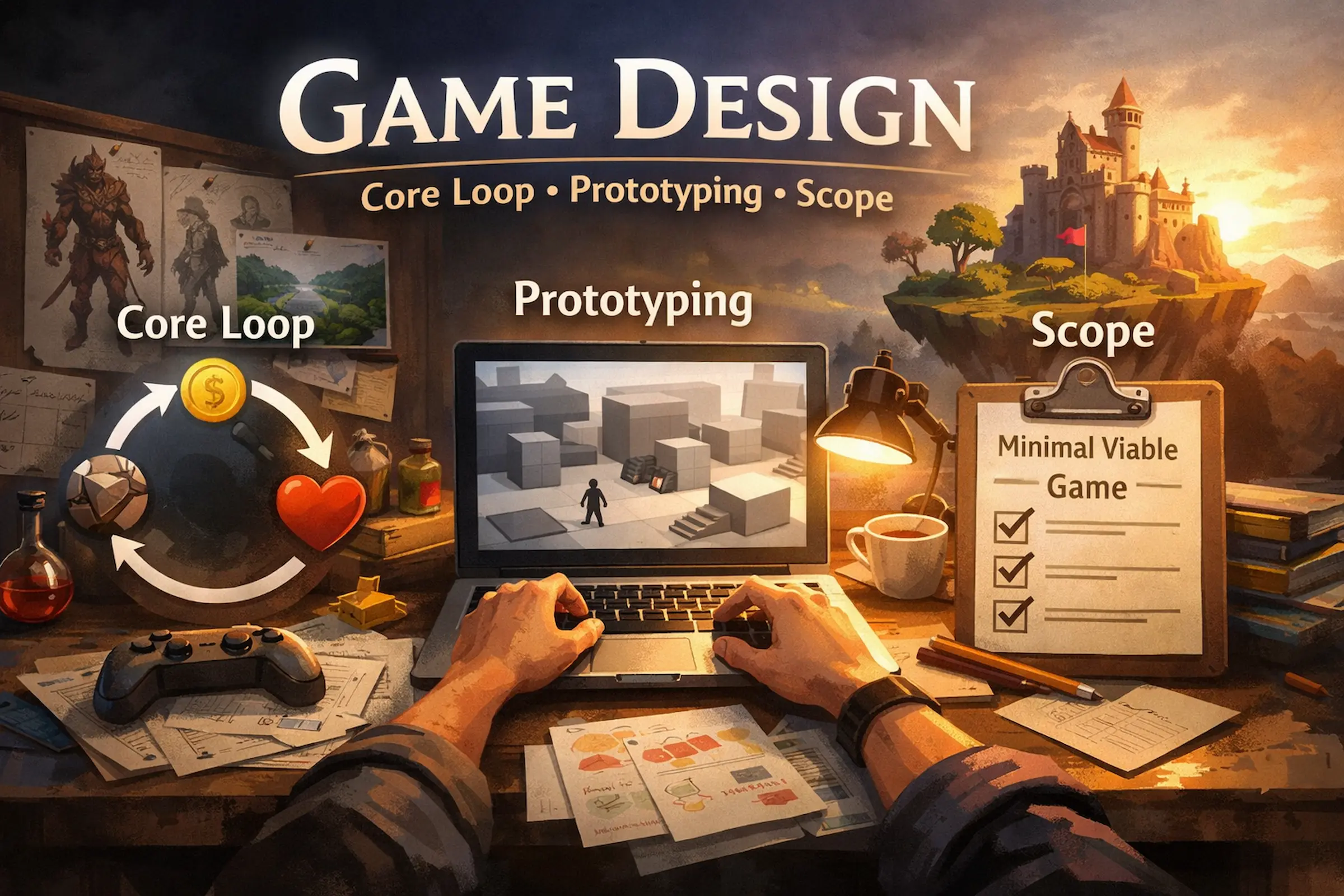 Game Design Methoden: So entwickelst du Core Loop, Prototyp und Scope