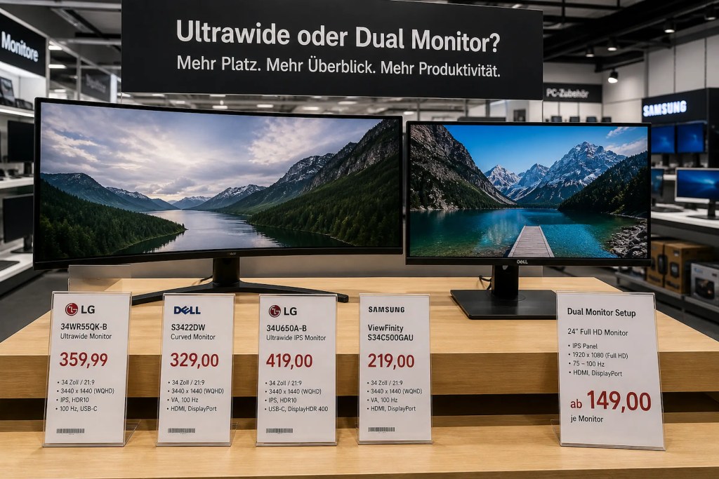 Ultrawide oder Dual Monitor: Was ist besser fürs Entwickeln?